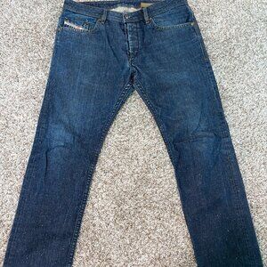 Diesel Braddom Jeans Mens 36x32 Regular Slim Carrot Fit Button Fly